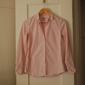 J. CREW Pink Striped Button Down Shirt Size XS